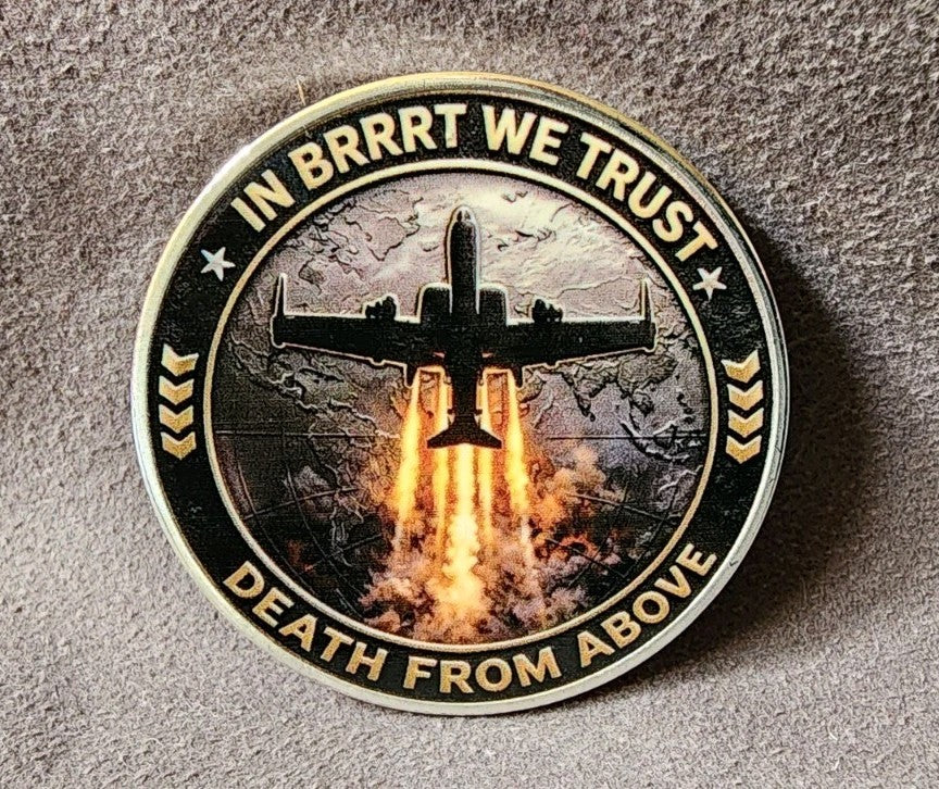 A10 Warthog In BRRRT We Trust, Death From Above Collectible Coin USA Shipper2