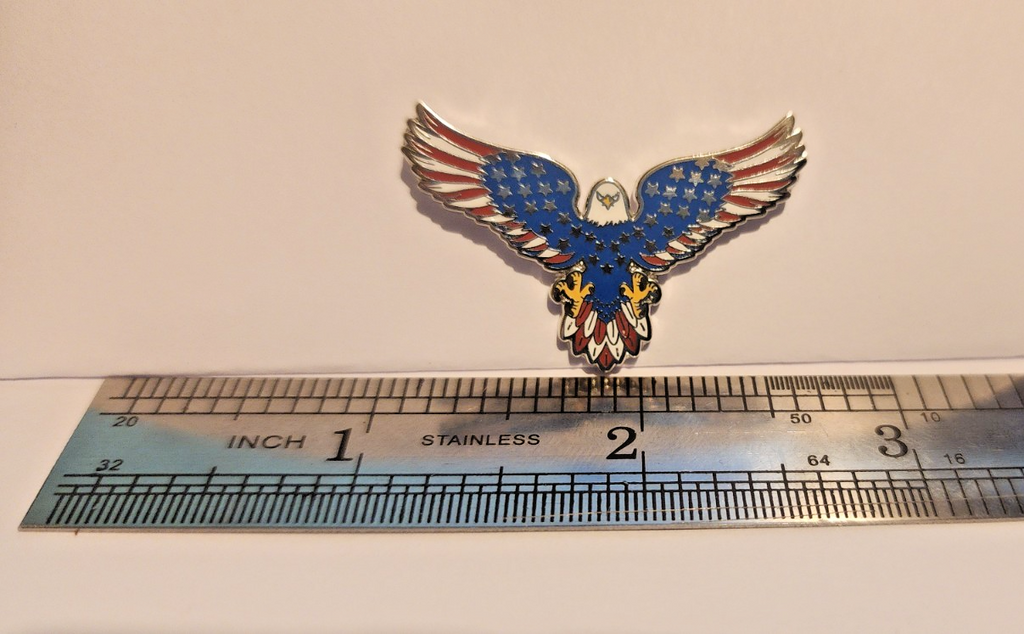 Red White Blue American Flag Bald Eagle Patriotic Lapel Brooch Hat Pin2