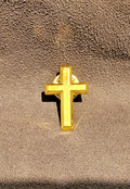 Gold Toned Christian Crucifix Cross Lapel Brooch Hat Pin0