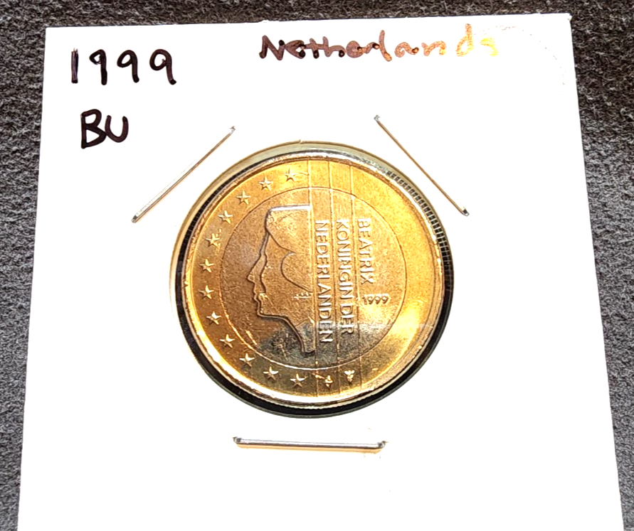 1999 BU Netherlands 1 Euro Coin World Coin Foreign Currency0