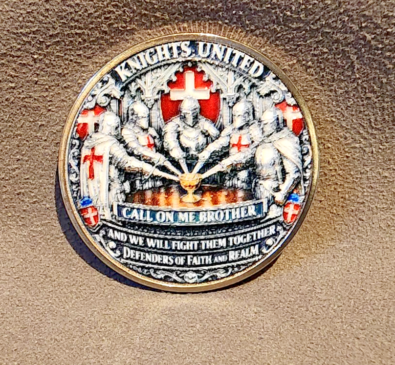 Brotherhood Of Knights Defenders Faith Steel Collectible Coin USA SHIPPER0