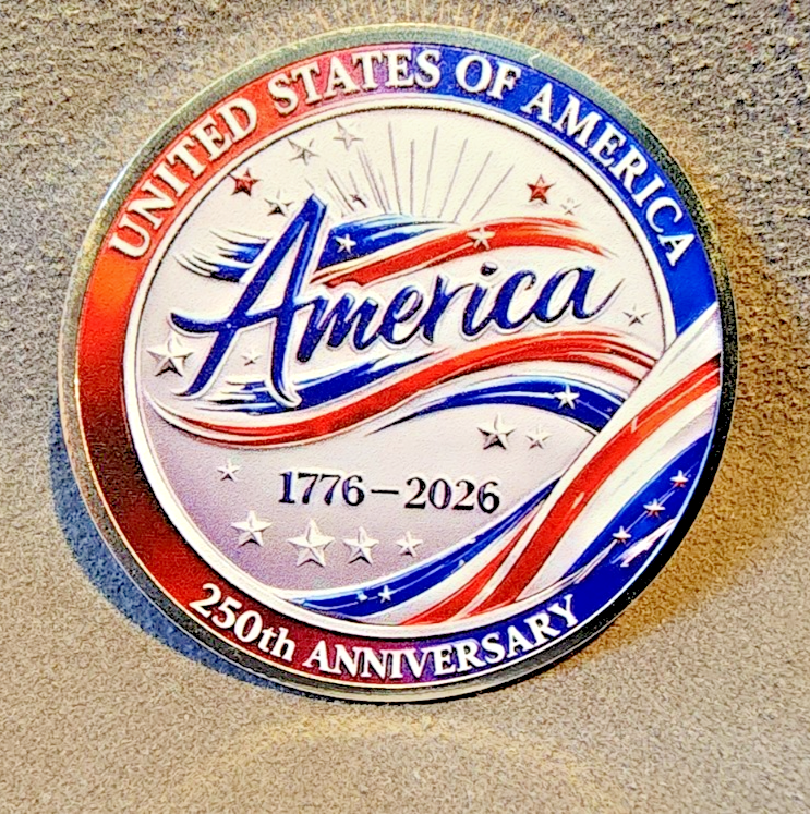 UNITED STATES USA 250TH ANNIVERSARY COMMEORATIVE COLLECTIBLE COIN SHIPS FROM USA0
