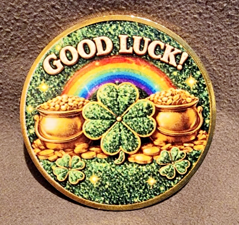777 LUCKY CLOVER COIN GOOD FORTUNE AND WEALTH COLLECTIBLE COIN USA SHIPPER1