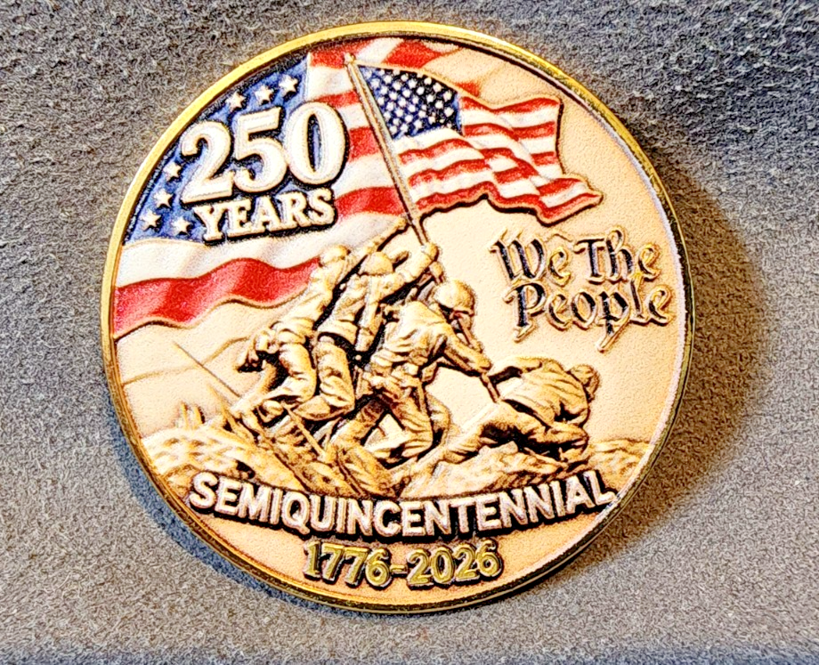 250TH ANNIVERSARY US MARINES IWO JIMA COLLECIBLE COIN SHIPS FROM USA0