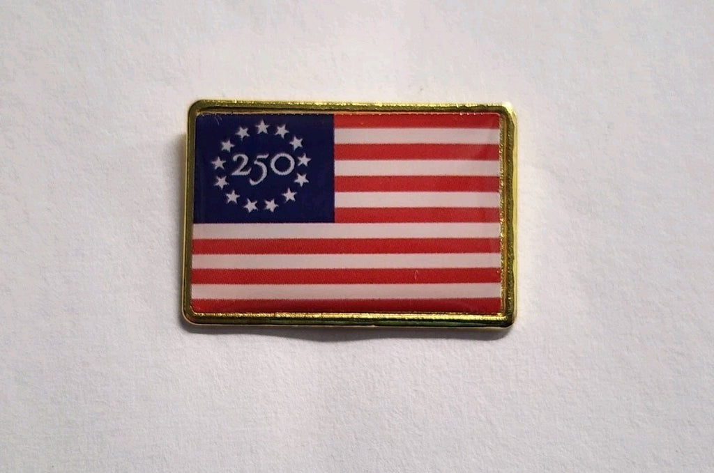  Betsy Ross Style Flag 250th Anniversary Lapel Pin - Hat Pin - USA - Patriot0