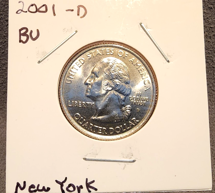 2001 D New York Quarter BU Uncirculated From Mint Set0
