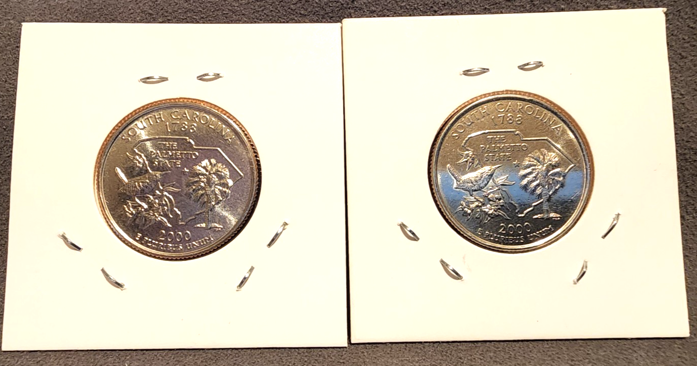 2000 D + P State Quarter South Carolina BU Uncirculated From Mint Set1