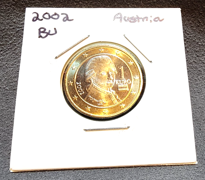 2002 Austria 1 Euro Coin BU Uncirculated World Coin Foreign Currency0