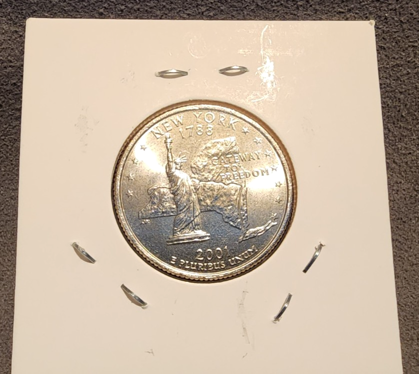 2001 D New York Quarter BU Uncirculated From Mint Set1
