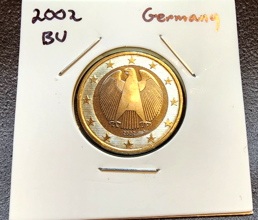 2002 BU Germany 1 Euro Coin World Coin Foreign Currency0
