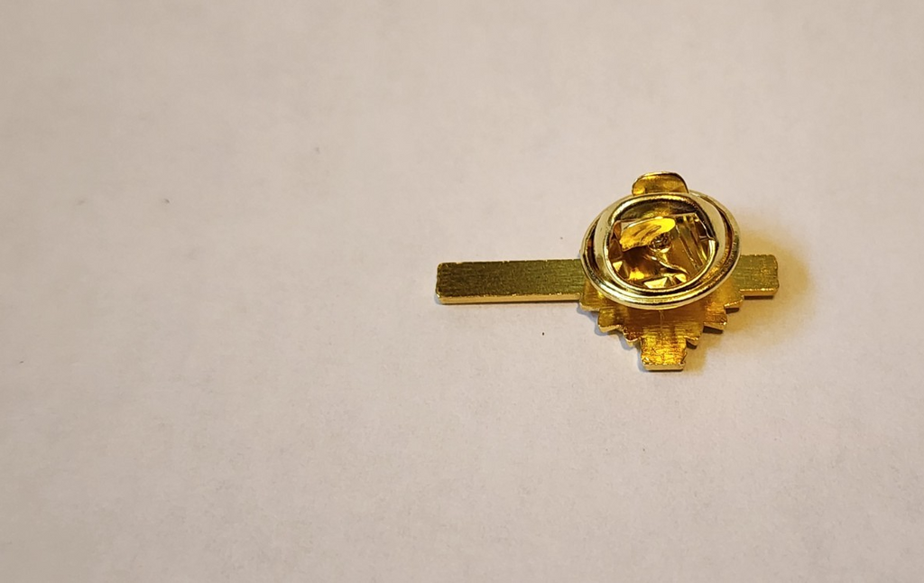 Gold Toned Christian Cross Crucifix with White Dove Lapel Brooch Hat Pin Small4