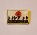 Lest We Forget Veterans Memorial Red Poppy Lapel Brooch Hat Pin0