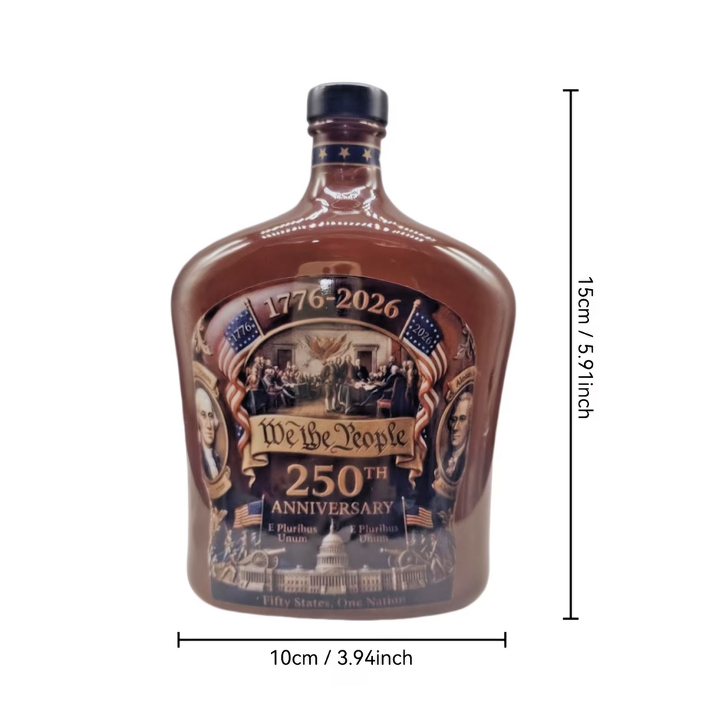 USA 250th Anniversary We The People Glass Flask 1776–2026 USA SELLER2
