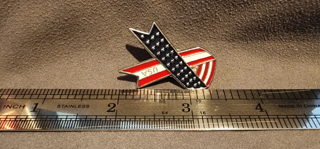American Flag Ribbon Lapel Pin