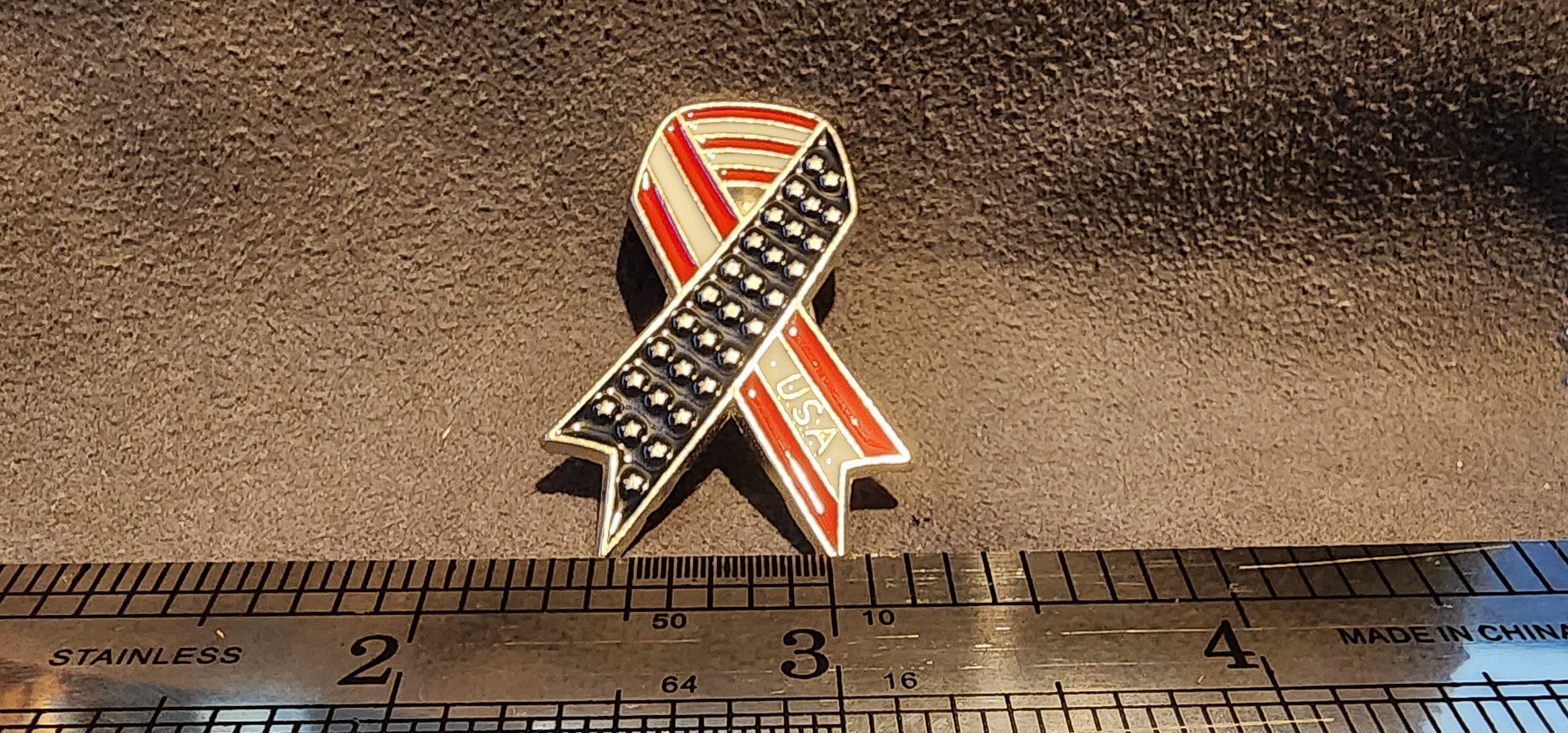 American Flag Ribbon Lapel Pin