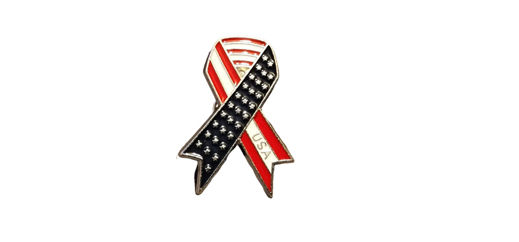 American Flag Ribbon Lapel Pin