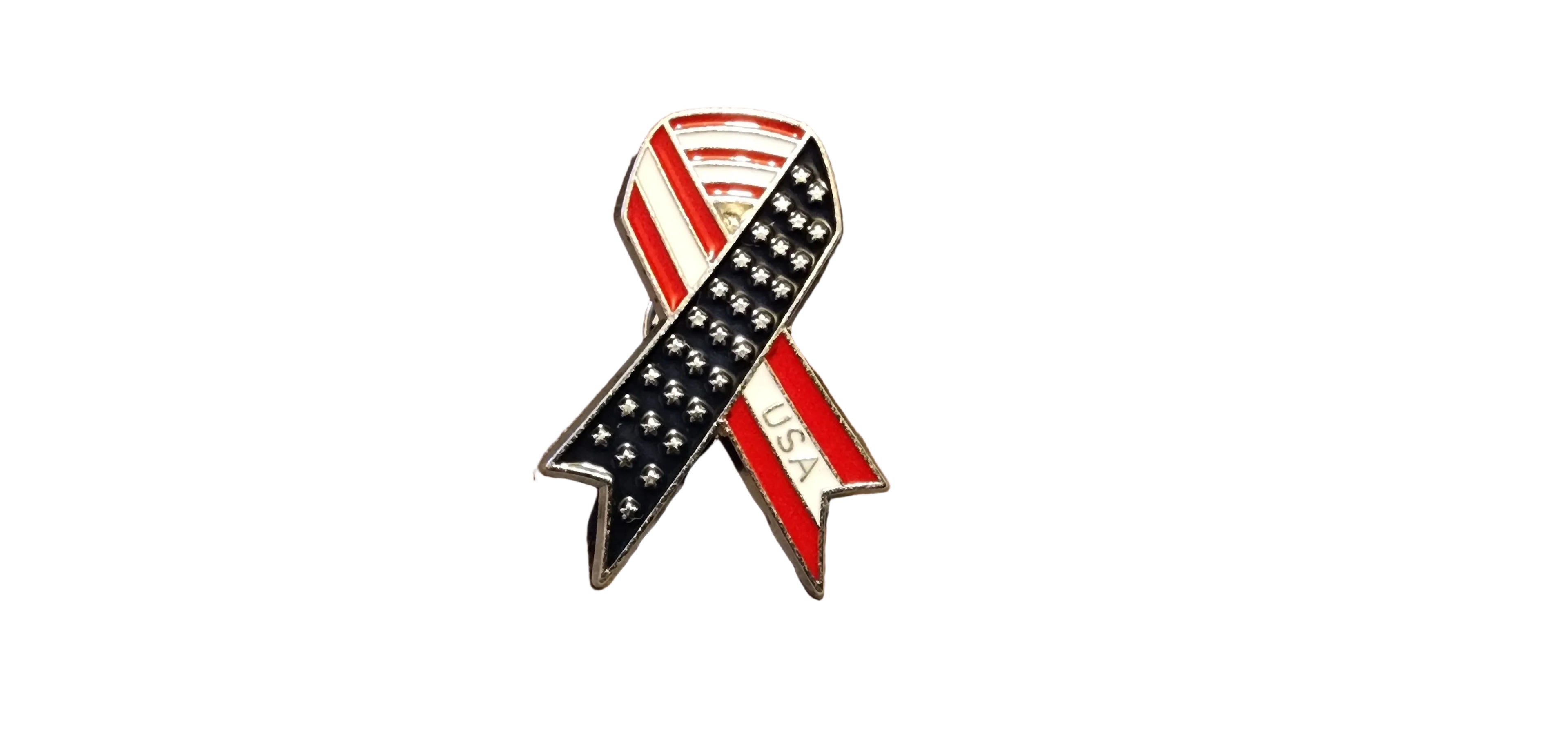 American Flag Ribbon Lapel Pin